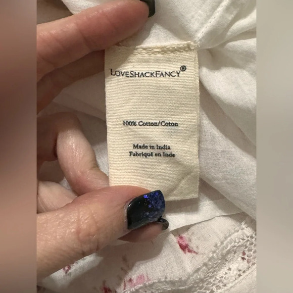 LoveShackFancy Clovis Cotton Ruffle Trim Dress - Picture 11 of 12